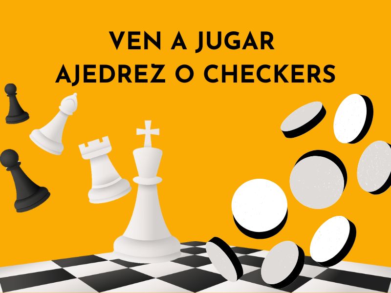 Ven a jugar ajedrez o checkers